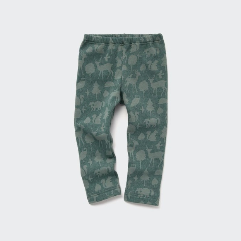 Uniqlo Fleece (Forest) Leggings Baby Grün | JVDI-16548