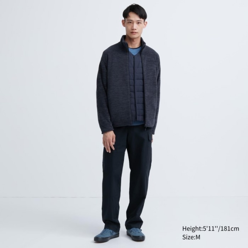 Uniqlo Fleece Full-Zip (Heather) Jacken Herren Dunkelgrün | LQOK-53140