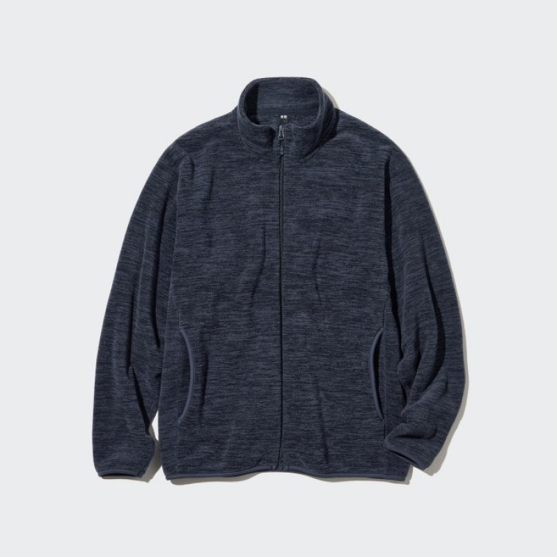 Uniqlo Fleece Full-Zip (Heather) Jacken Herren Dunkelgrün | LQOK-53140