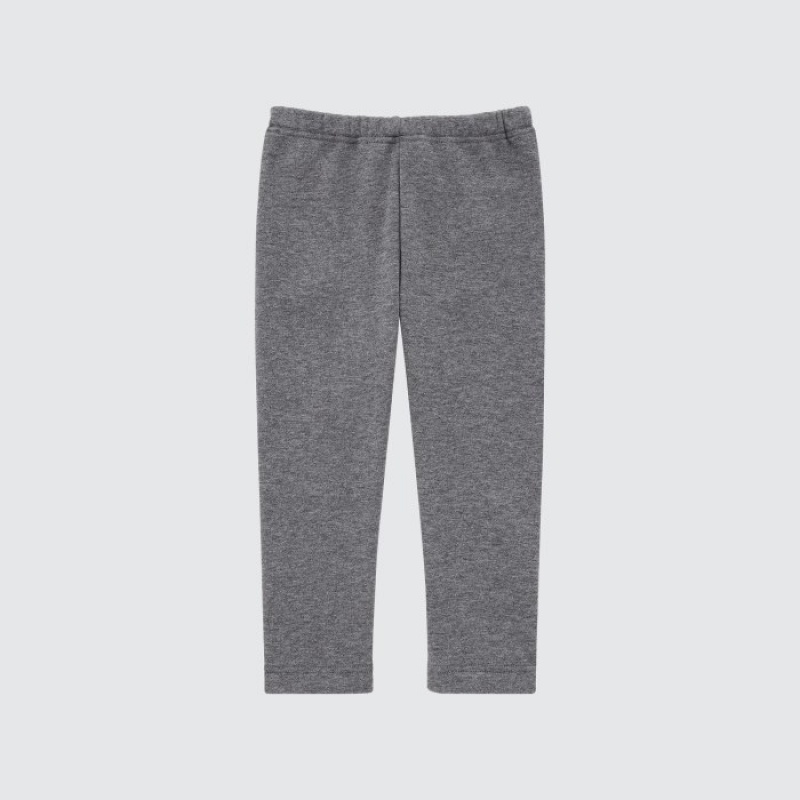 Uniqlo Fleece Leggings Baby Dunkelgrau | BKOR-81523