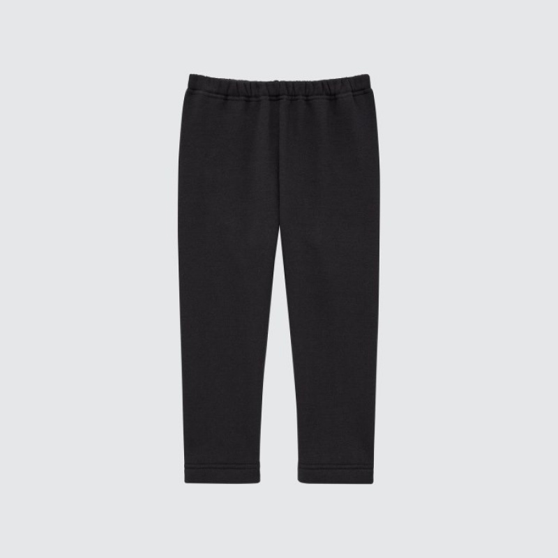 Uniqlo Fleece Leggings Baby Schwarz | SQTW-80432