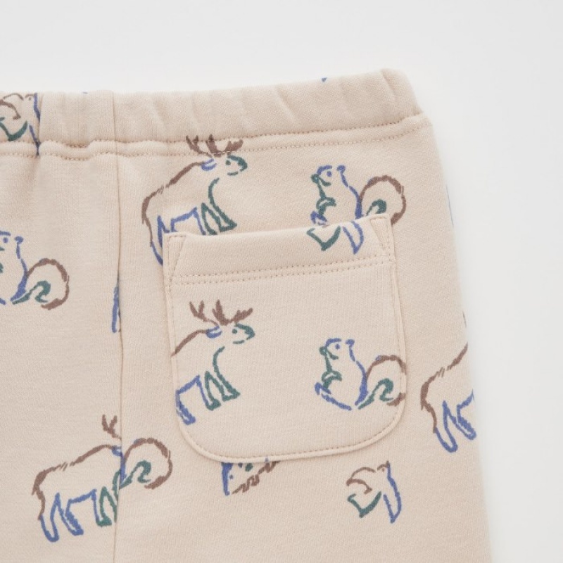 Uniqlo Fleece (Moose) Leggings Baby Beige | DHQL-05439