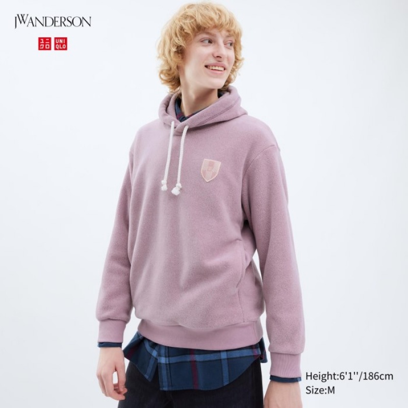 Uniqlo Fleece Pullover Long-Sleeve Hoodie Herren Rosa | GFZW-37246