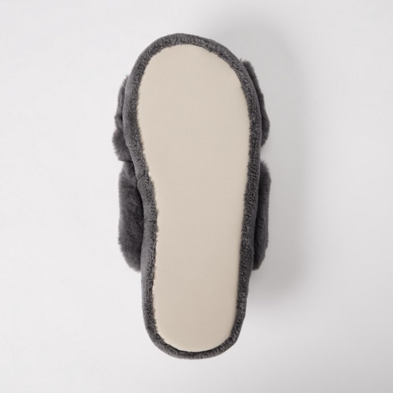 Uniqlo Fleece Room Shoes (Furry Fleece) Hausschuhe Herren Grau | PUDE-74915