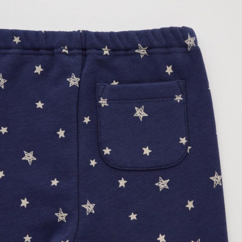 Uniqlo Fleece (Star) Leggings Baby Navy | NTSA-78543