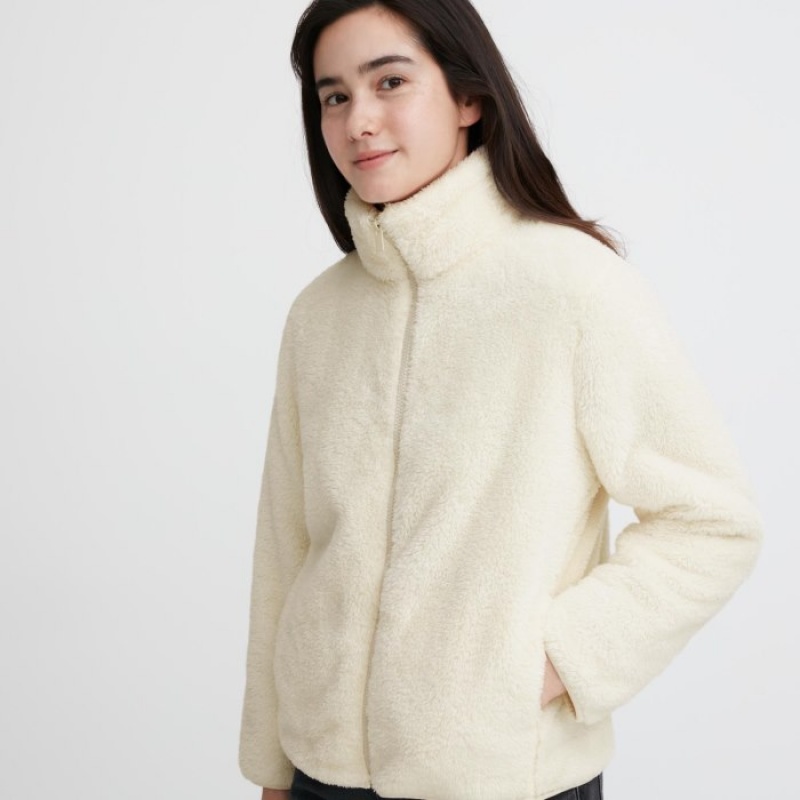 Uniqlo Fluffy Yarn Fleece Full-Zip Jacken Damen Rosa | MRGZ-85246