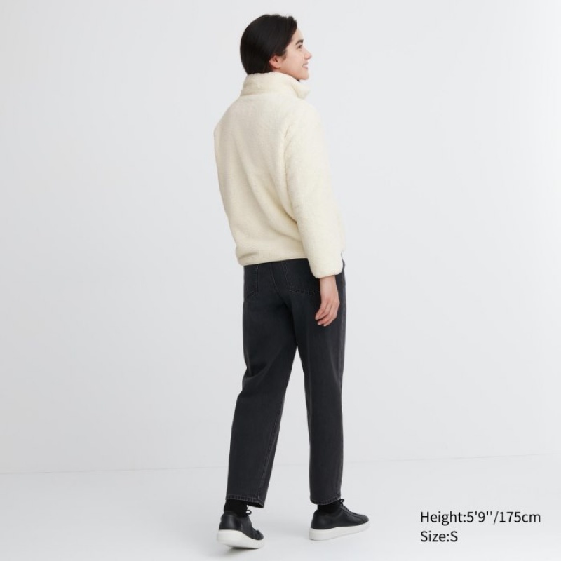 Uniqlo Fluffy Yarn Fleece Full-Zip Jacken Damen Dunkelbraun | YGXA-60294