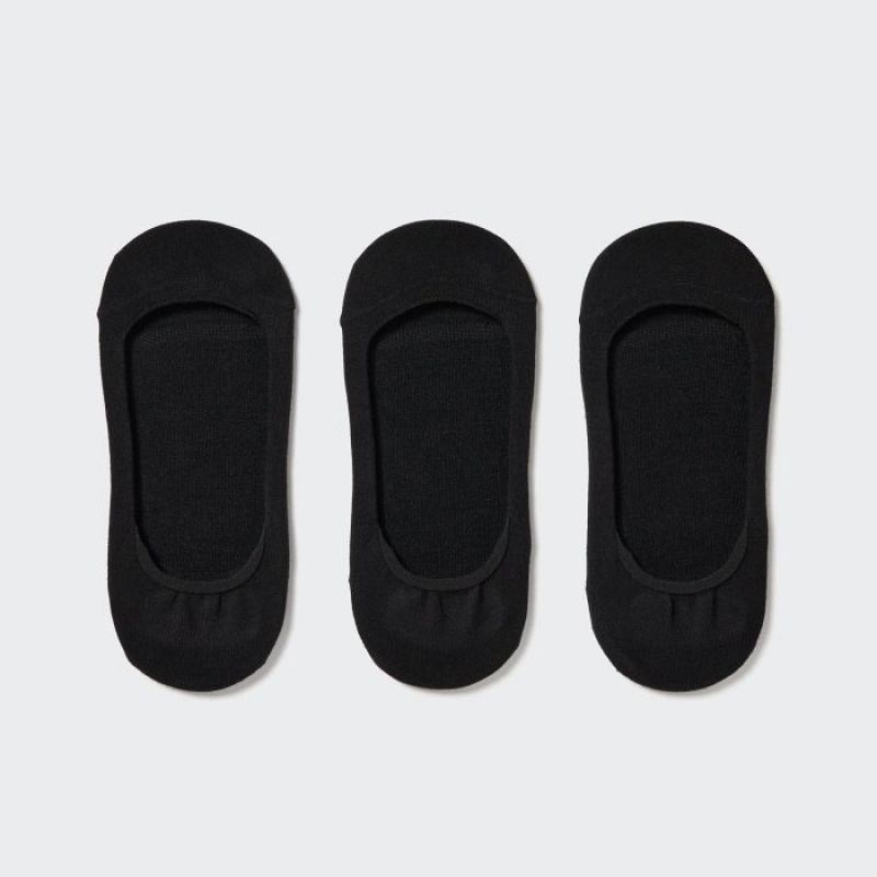 Uniqlo Footsies 3 Pack (Low Cut) Socken Damen Schwarz | NOGY-26384