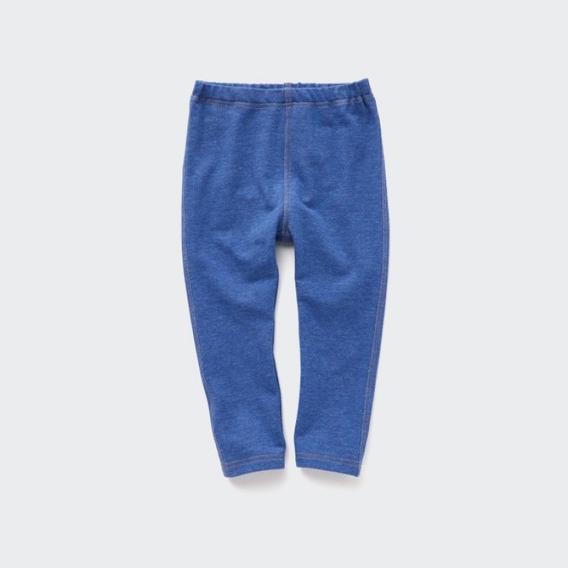 Uniqlo Full-Length (Denim Like) Leggings Baby Blau | DISW-20146