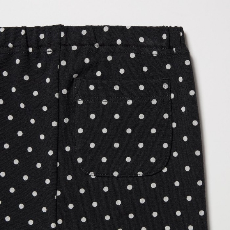 Uniqlo Full-Length (Dotted) Leggings Baby Schwarz | CZSP-01963