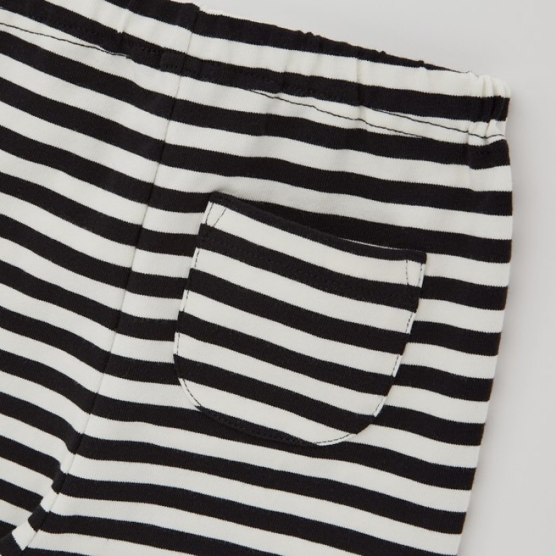 Uniqlo Full-Length (Stripe) Leggings Baby Schwarz | QSVD-79825