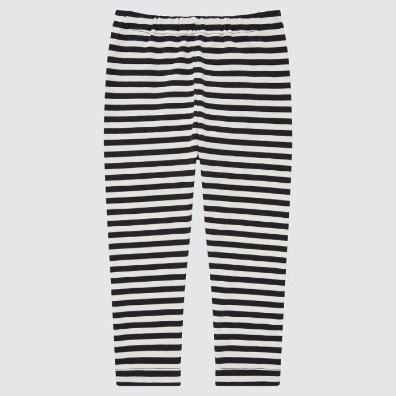 Uniqlo Full-Length (Stripe) Leggings Baby Schwarz | QSVD-79825