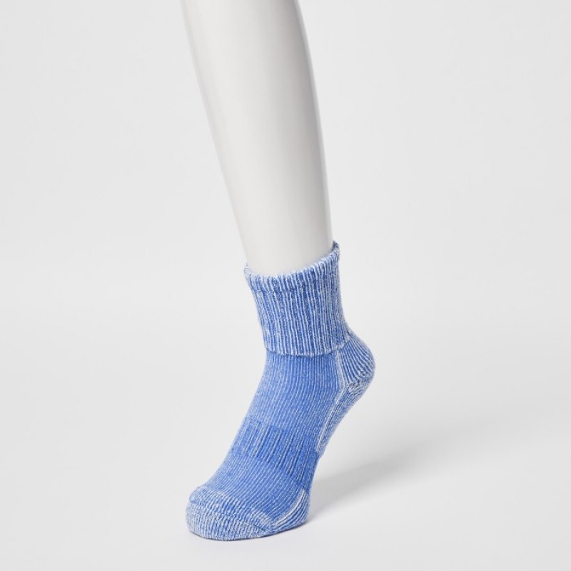 Uniqlo Gerippt Half Socken Herren Blau | HLEM-45807