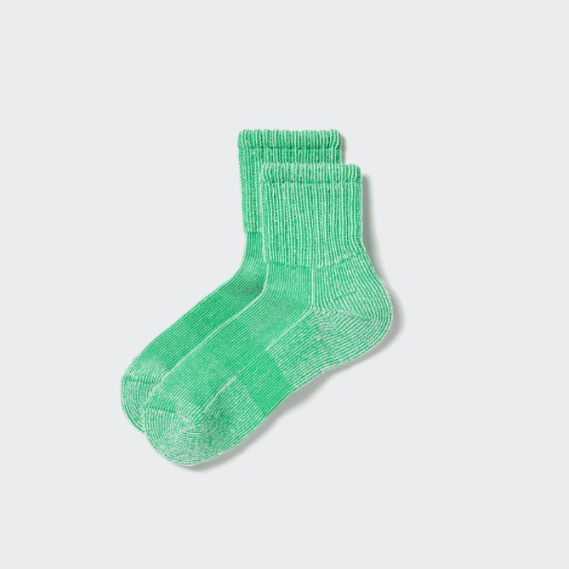 Uniqlo Gerippt Half Socken Herren Grün | ZPKW-12983