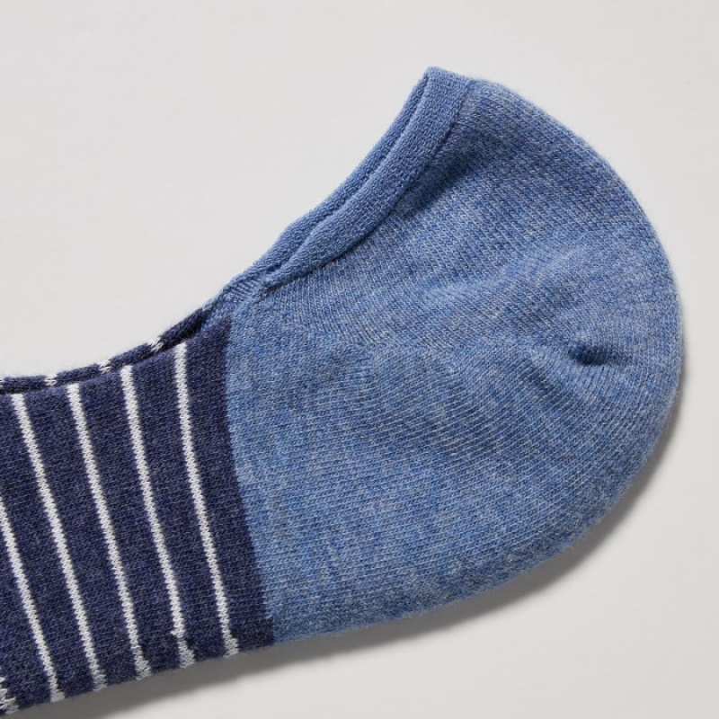 Uniqlo Gestreift Low-Cut Socken Herren Blau | ANXL-61489