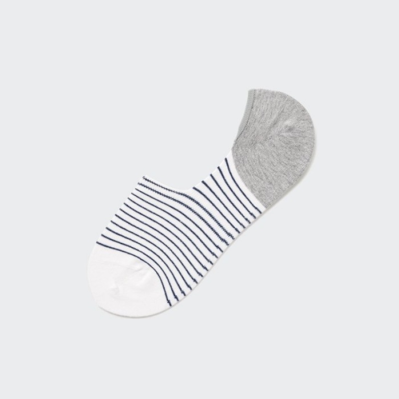 Uniqlo Gestreift Low-Cut Socken Herren Weiß | GDQZ-38947