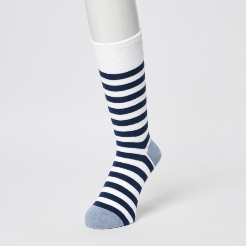 Uniqlo Gestreift Socken Herren Olivgrün | NKAI-26981