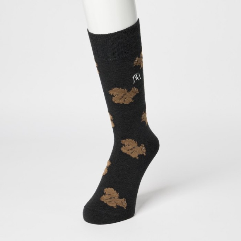 Uniqlo HEATTECH Anti-Odor Socken Damen Schwarz | XQGE-08241