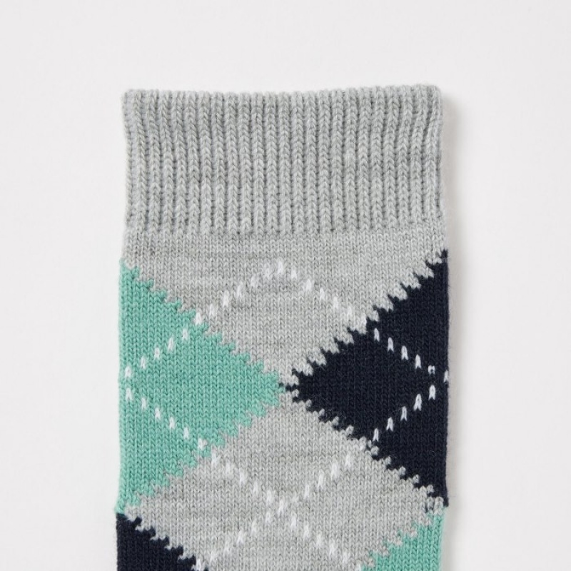 Uniqlo HEATTECH Argyle Socken Damen Dunkelbraun | WAGR-47625