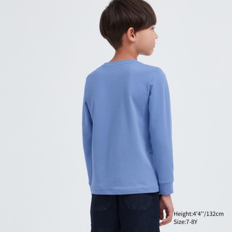 Uniqlo HEATTECH Baumwoll Crew Neck Long-Sleeve (Extra Warm) T-Shirt Kinder Orange | VIEA-54608