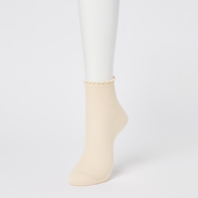 Uniqlo HEATTECH Crew Mellow Socken Damen Beige | RLEP-43195