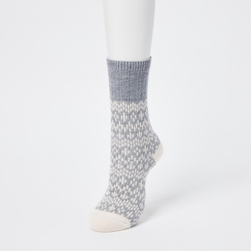 Uniqlo HEATTECH Fair Isle Socken Damen Orange | UHZD-82453