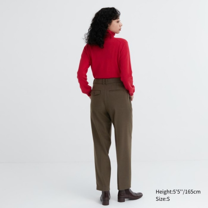 Uniqlo HEATTECH Falten Tapered Hose Damen Natural | TNAV-34951