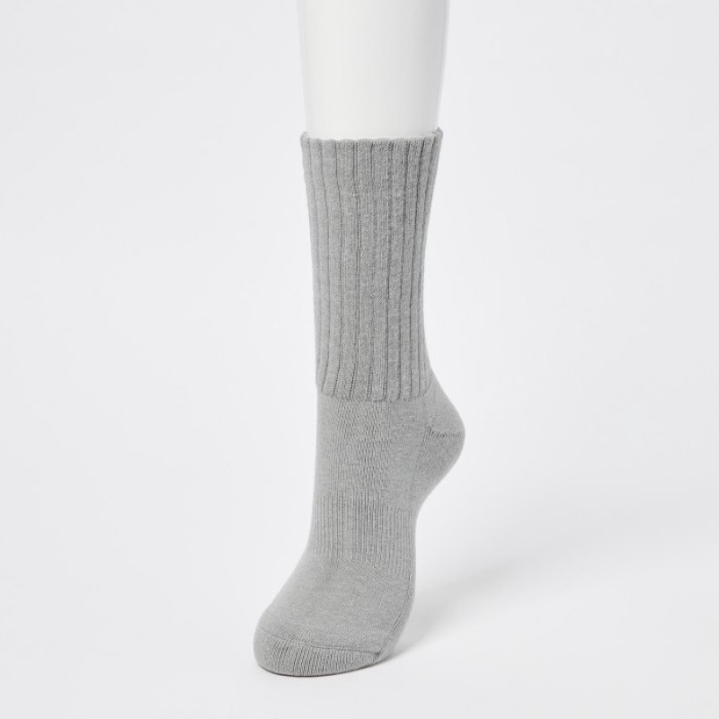 Uniqlo HEATTECH Gerippt Pile-Gefütterte Socken Damen Schwarz | DNKO-92681