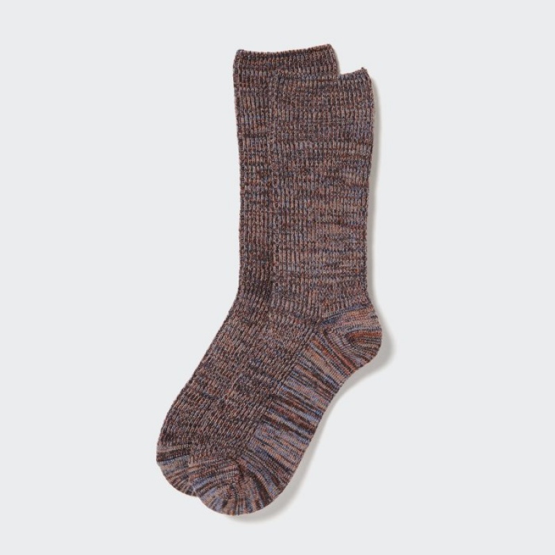 Uniqlo HEATTECH Loose Gerippt Socken Damen Braun | UASK-84295