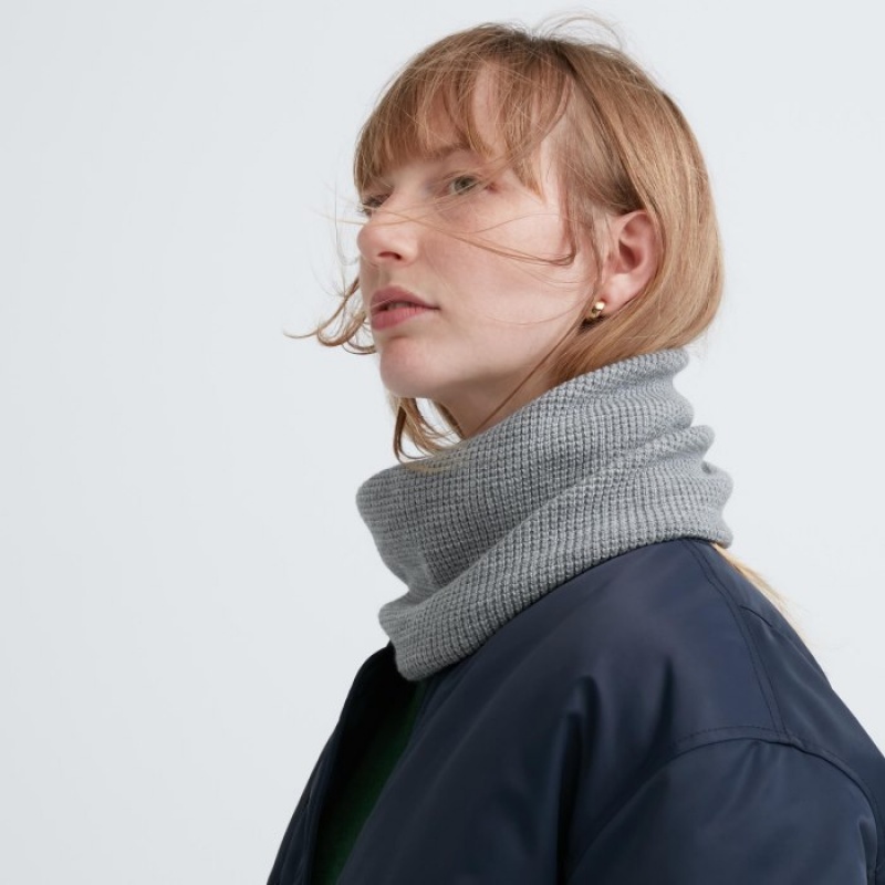 Uniqlo HEATTECH Neck Gaiter Schals Damen Grau | QBFR-05418