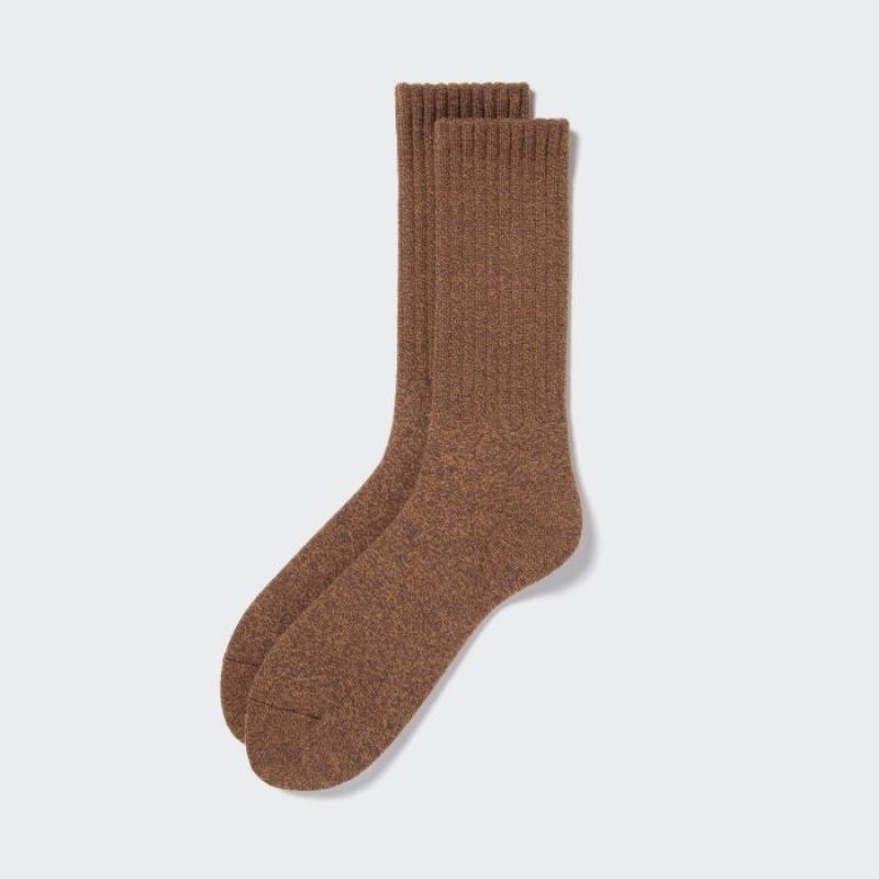 Uniqlo HEATTECH Pile-Gefütterte Socken Herren Braun | FAIG-30619