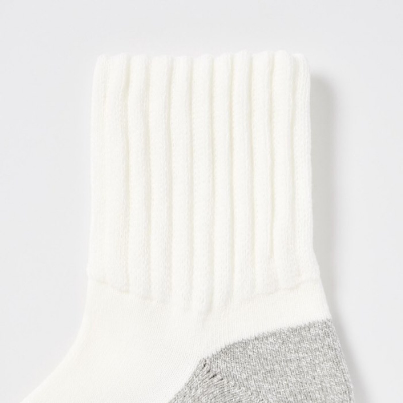 Uniqlo HEATTECH Soft Pile Half Socken Herren Weiß | JHYA-52138