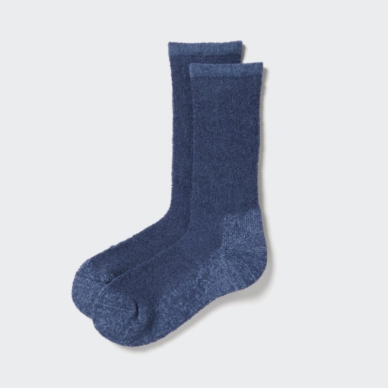 Uniqlo HEATTECH Soft Pile Heather Socken Herren Blau | CFKD-89612