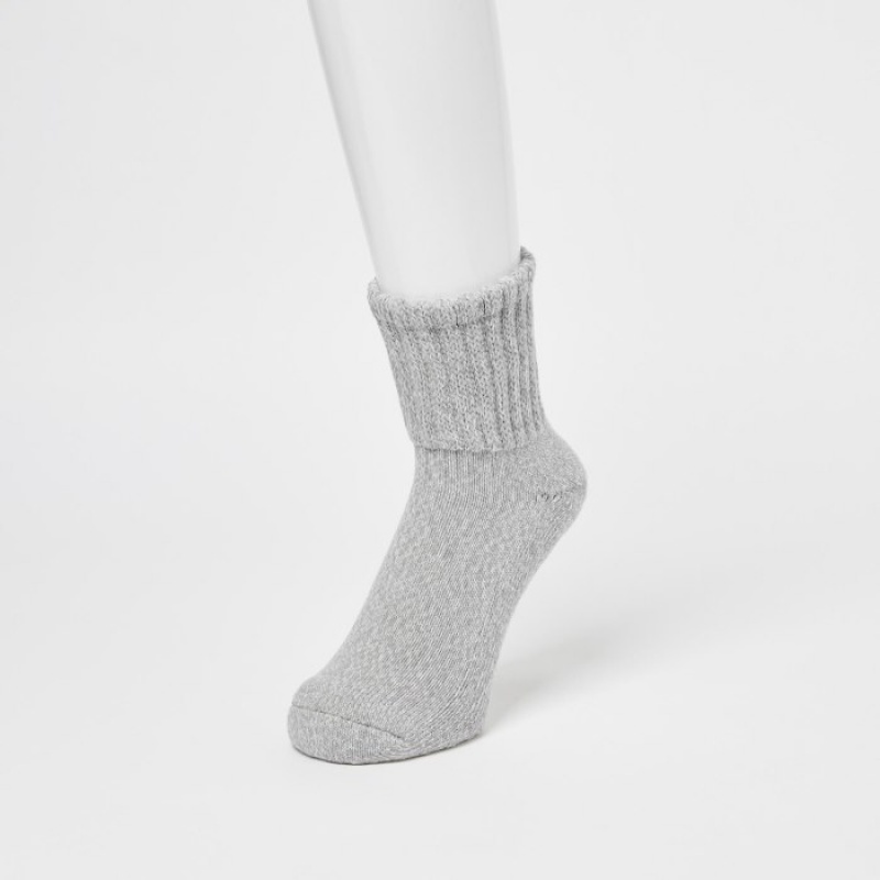 Uniqlo HEATTECH Soft Pile Heather Socken Herren Grau | EXTS-63215