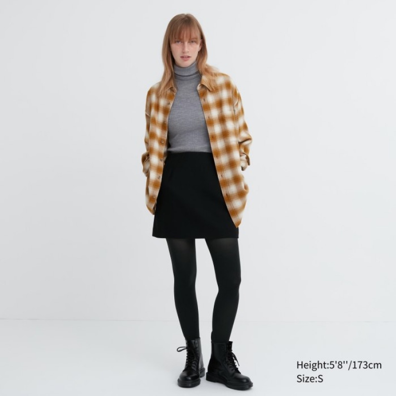 Uniqlo HEATTECH Tights Damen Dunkelgrau | CUSD-89165