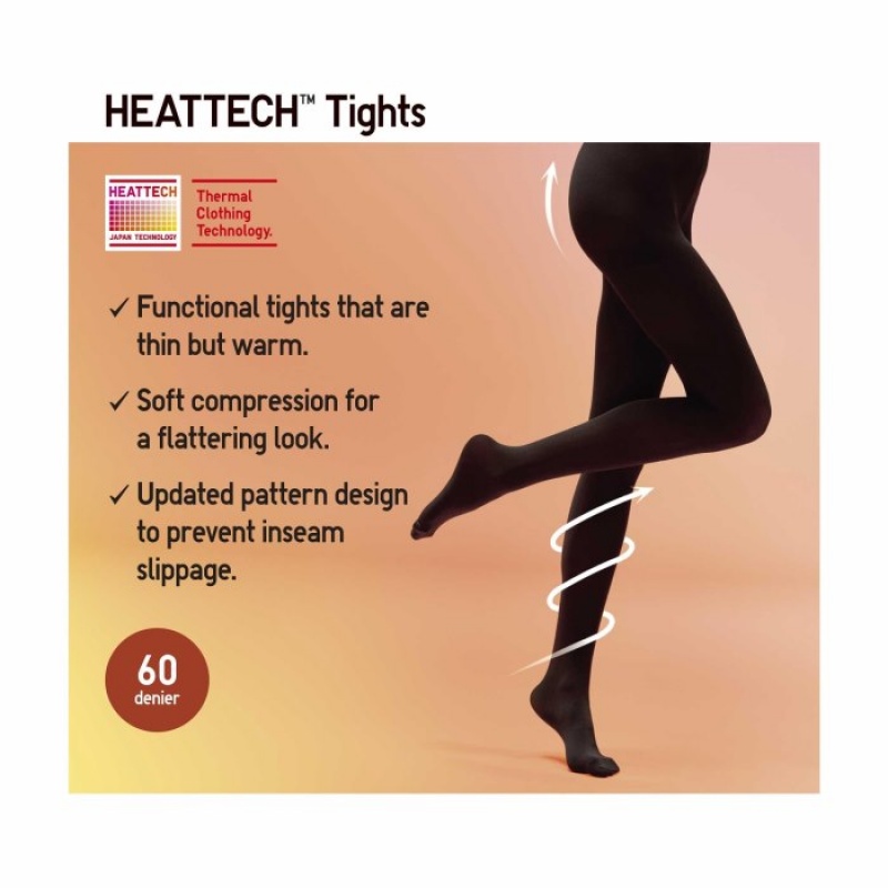 Uniqlo HEATTECH Tights Damen Dunkelgrau | KPTX-72601