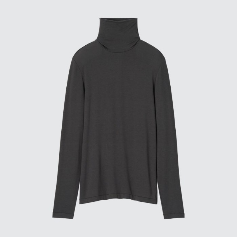 Uniqlo HEATTECH Ultra Light Turtleneck Long-Sleeve T-Shirt Undershirts Damen Weiß | ZMHI-40397