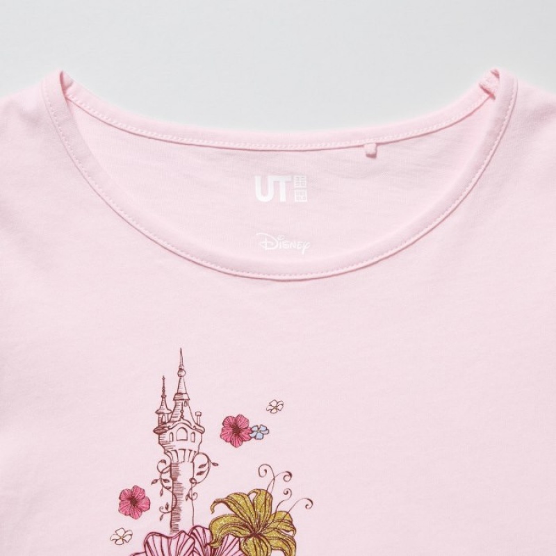 Uniqlo Heroines UT (Kurzes-Sleeve) Graphic T Shirt Kinder Rosa | EXRI-85719