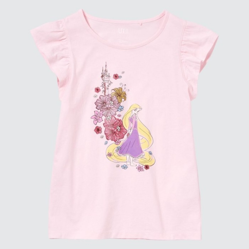 Uniqlo Heroines UT (Kurzes-Sleeve) Graphic T Shirt Kinder Rosa | EXRI-85719