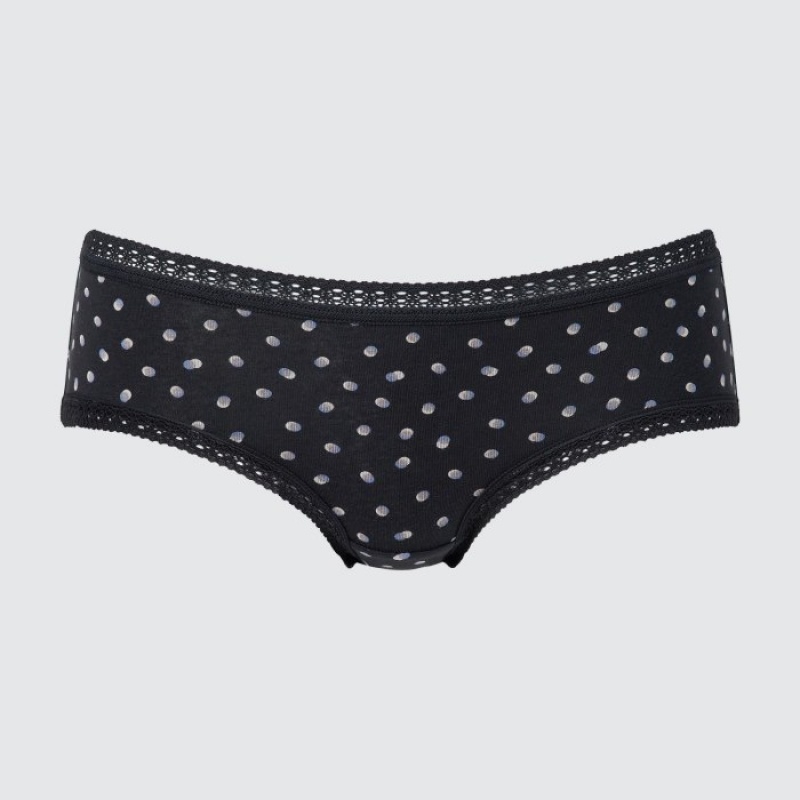 Uniqlo Hip Huggers Slip Damen Schwarz | RVTP-02183