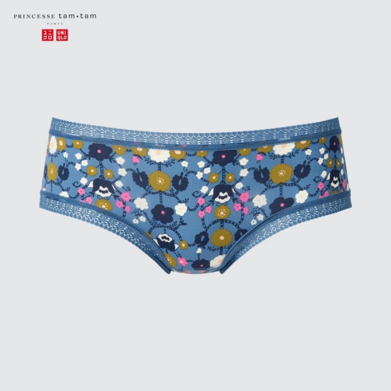 Uniqlo Hiphugger Slip Damen Blau | BHWV-13725