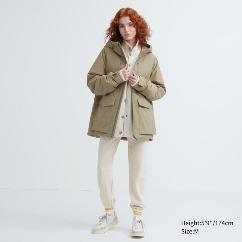 Uniqlo Hybrid (3D Cut) Daunenparka Damen Dunkelgrau | MTAG-82746