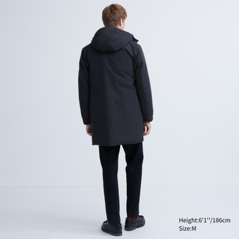 Uniqlo Hybrid Daunenmäntel Herren Schwarz | OMQX-98357