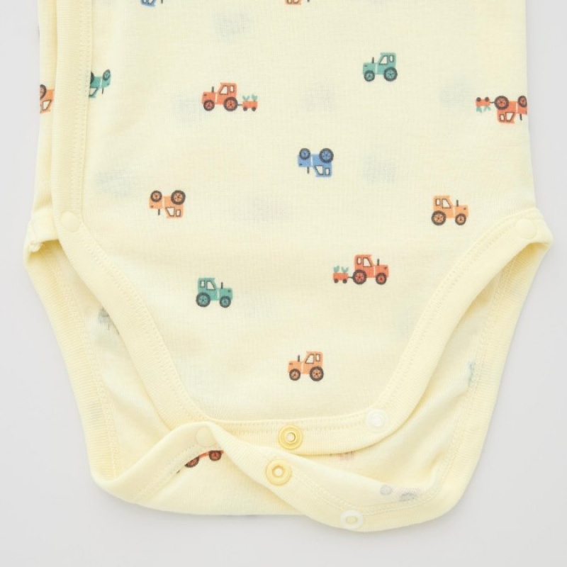 Uniqlo Joy of Print Kurzes-Sleeve (Tractor) Body Baby Gelb | IDKH-68953