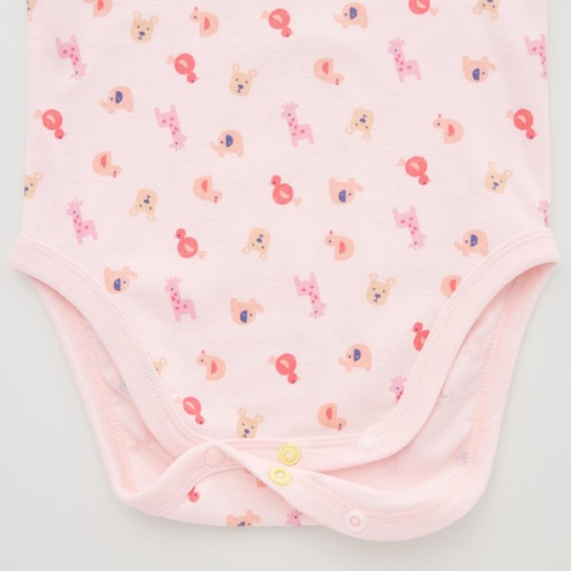 Uniqlo Joy of Print Kurzes Sleeve Body Baby Rosa | TZLH-61257