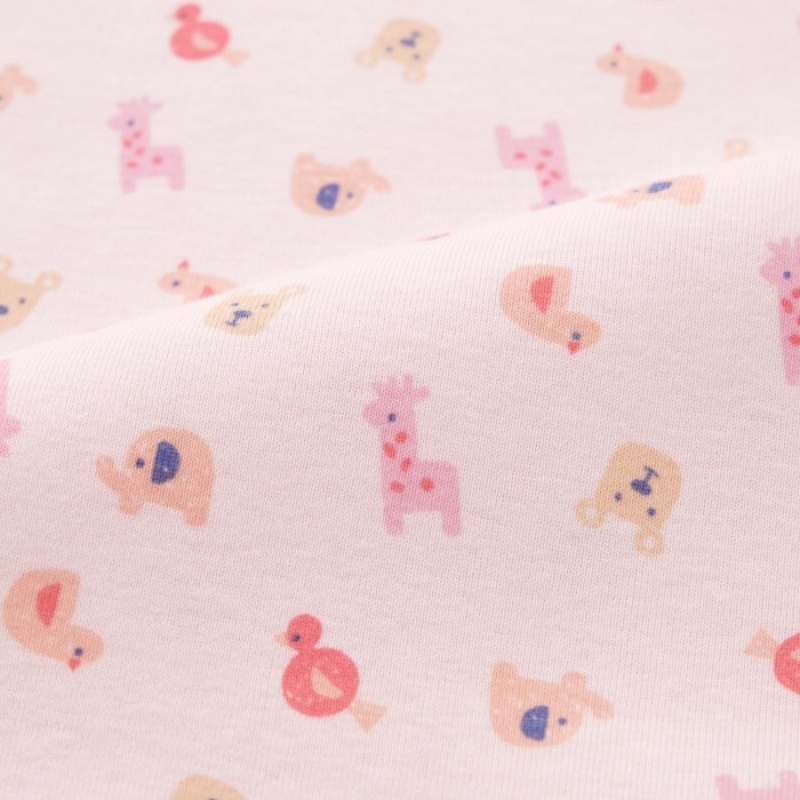 Uniqlo Joy of Print Kurzes Sleeve Body Baby Rosa | TZLH-61257