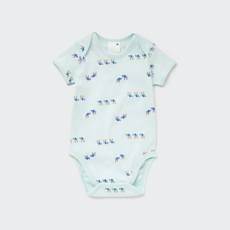 Uniqlo Joy of Print Kurzes Sleeve Body Baby Hellgrün | YSGW-95836