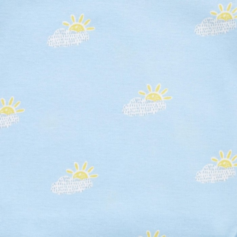 Uniqlo Joy of Print Long-Sleeve (Open Front) Body Baby Blau | FTRI-21395