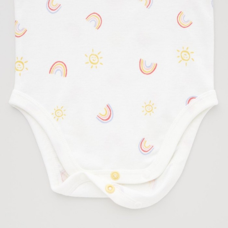 Uniqlo Joy of Print Long-Sleeve (Rainbow) Body Baby Weiß | RWVT-51783