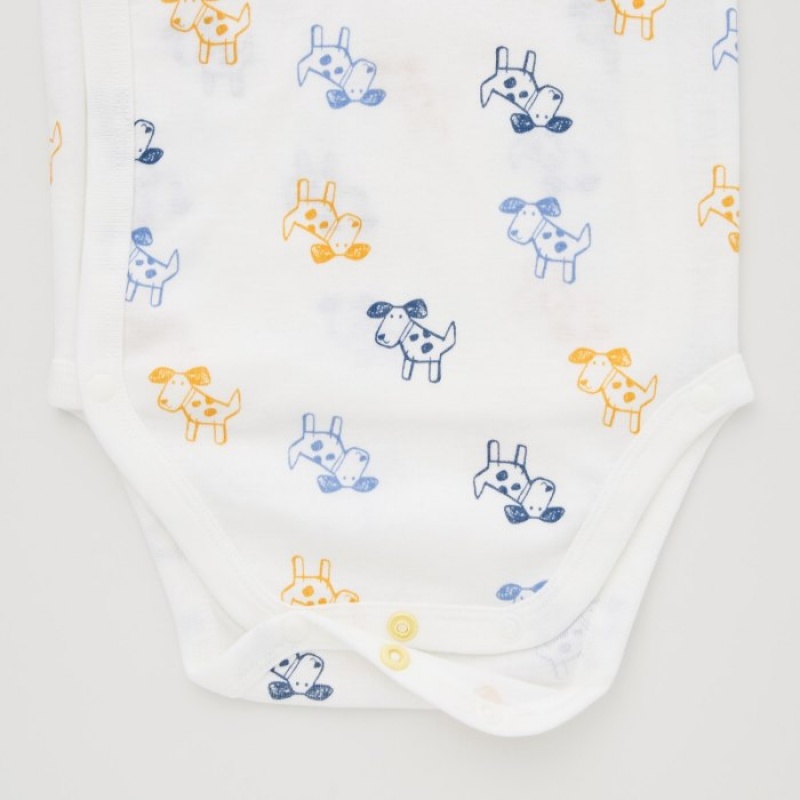 Uniqlo Joy of Print Long Sleeve Body Baby Weiß | ALWB-90638